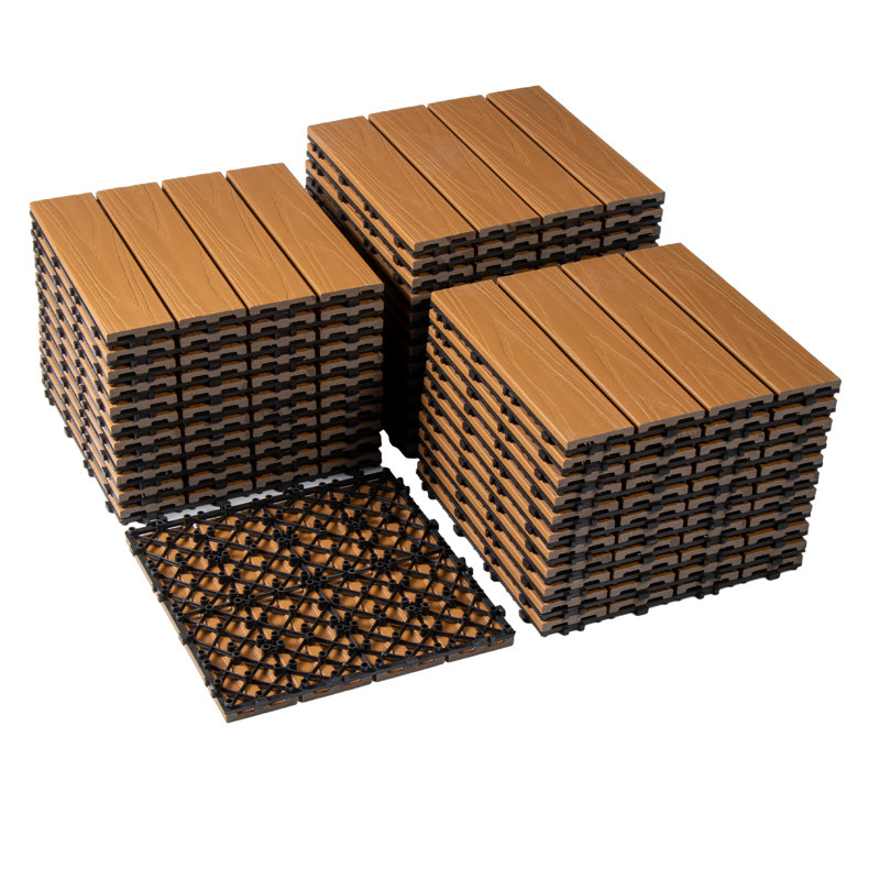 Famobay 12" X 12" Composite Interlocking Deck Tiles & Reviews Wayfair